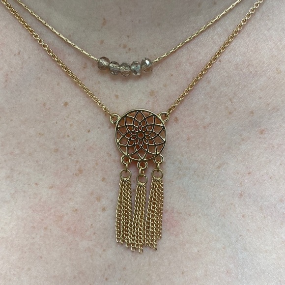 Women’s gold dream catcher necklace. One size. - Picture 2 of 5